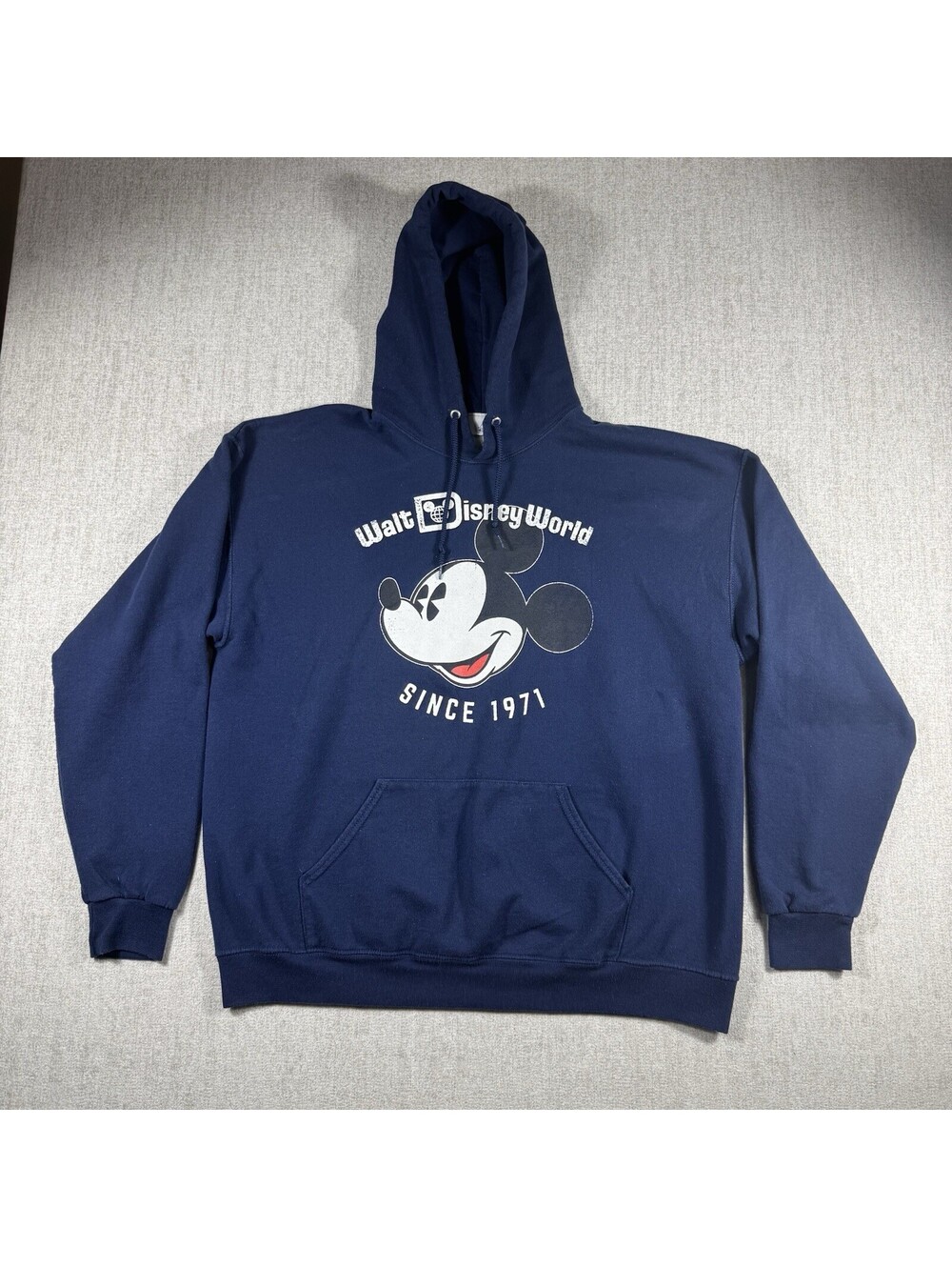 Walt Disney World Mickey Mouse Hoodie Men's Size XL Blue Sweatshirt Pullover